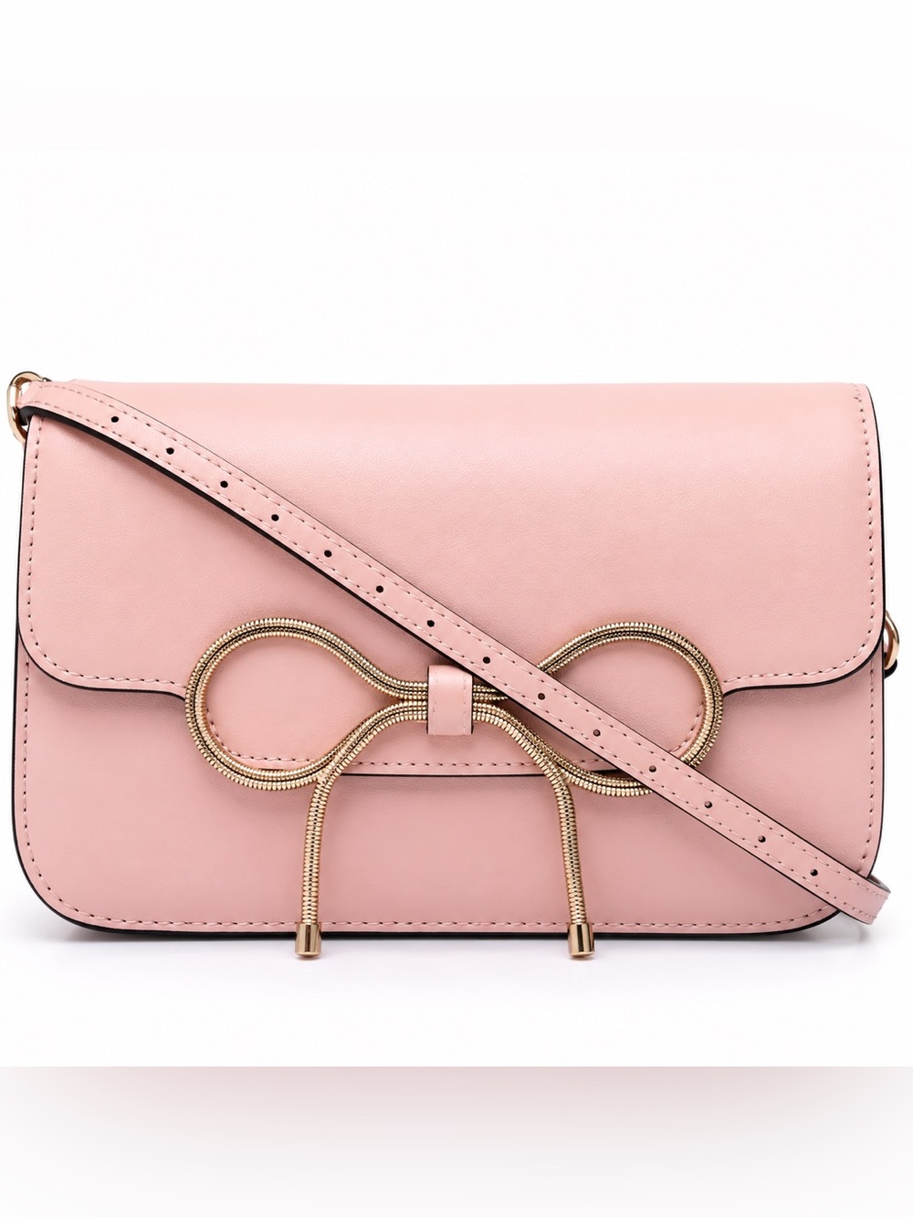RED Valentino Pink Leather Bow Crossbody / Shoulder Bag โ New